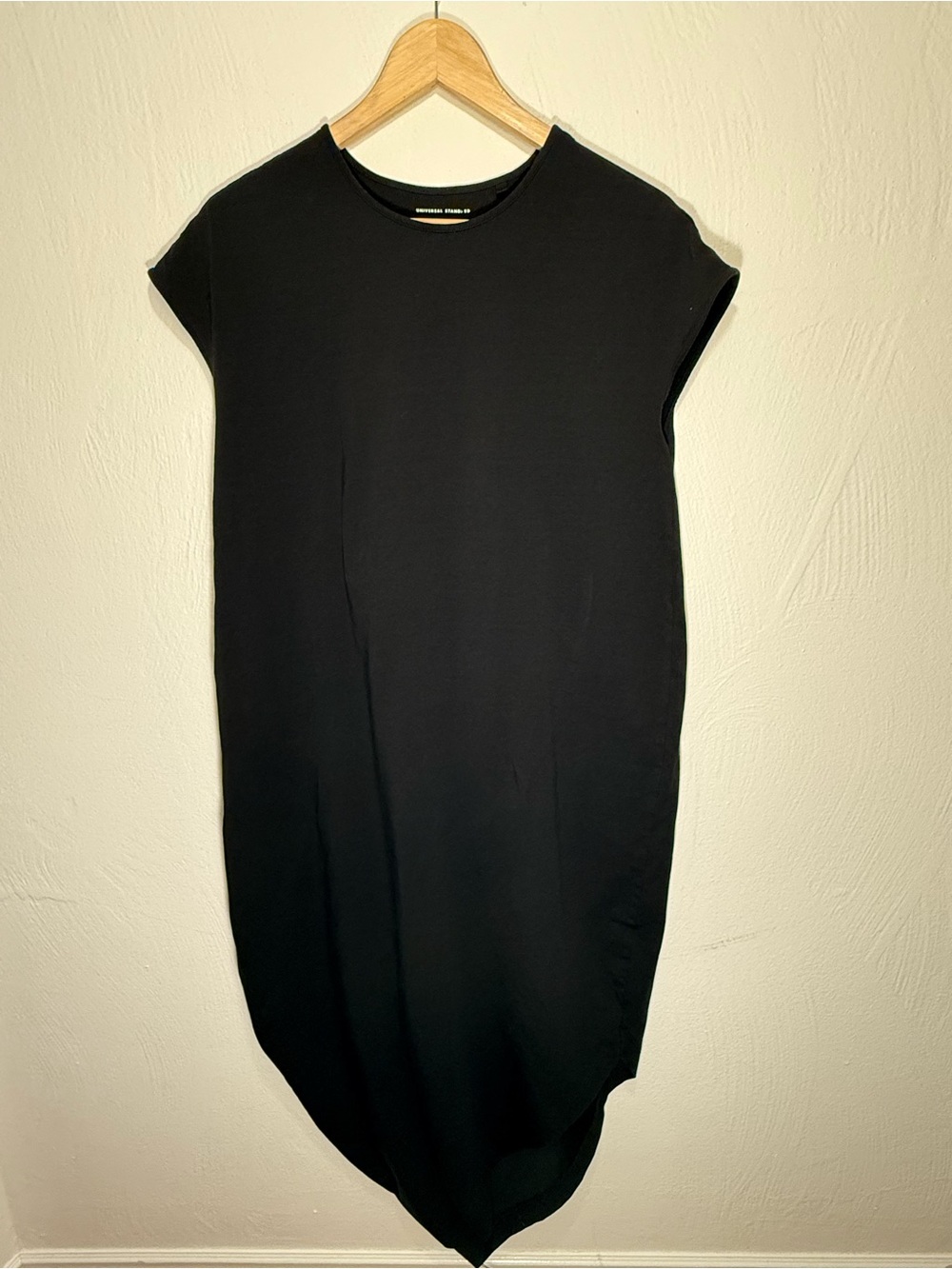 Universal Standard Iconic Geneva Crew Neck Dress - Black Asymmetrical Shift